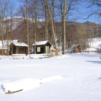 Badeplatz im Winter