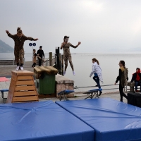 Turnen am Stadtplatz zum Familienfasching 2014 in Gmunden